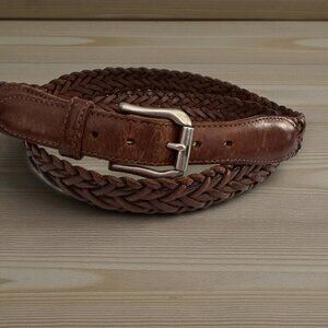Coach Vintage British Tan Braided Leather Belt 3865